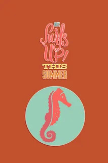 夏天海报矢量插画扁平风格