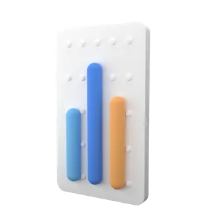 柱状图简约3D数据png图标素材