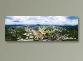 泉州南安市区西溪全景图