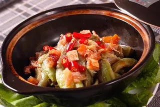 煲类火锅川菜特色菜咸鱼茄子包