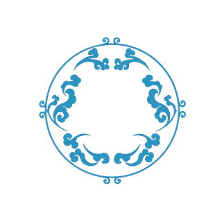 中国风中式传统祥云图案国潮古风边框云纹装饰元素PNG免抠素材图