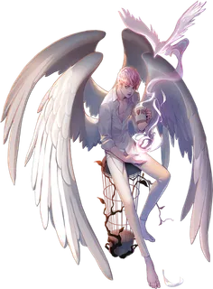 白色天使男孩人物素材卡通 白色天使男孩人物素材卡通