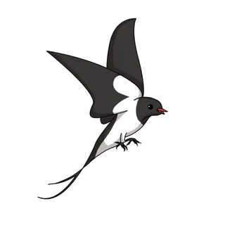 水彩手绘春季春天柳树柳条枝条小鸟小燕子元素PSD设计素材PNG图片