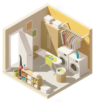 现代城市建筑背景_矢量商铺效果