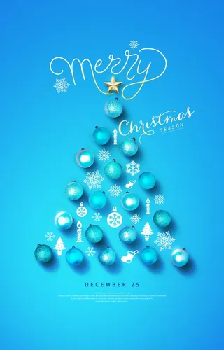 圣诞节圣诞树圣诞老人闪亮装饰电商促销折扣海报