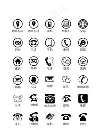 图标电话微信邮箱