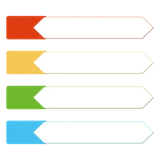 彩色ppt分类标签标题边框