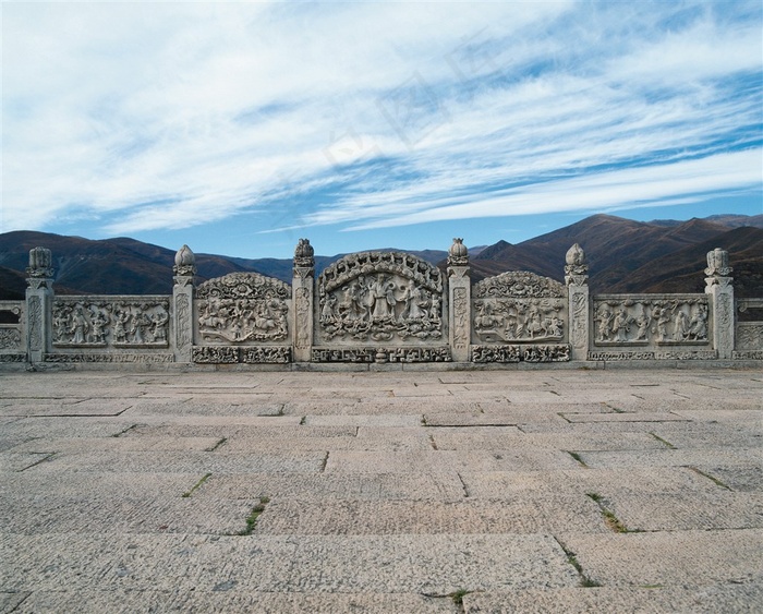 浮雕石刻建筑北京风景美图素材