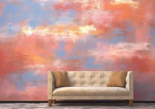 水彩水粉油画颜料沙发背景