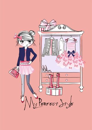 可爱女生衣橱