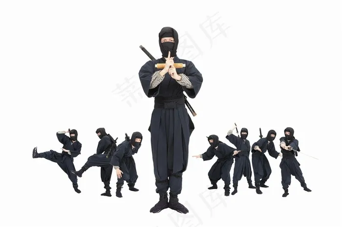 帅气的忍者摄影素材