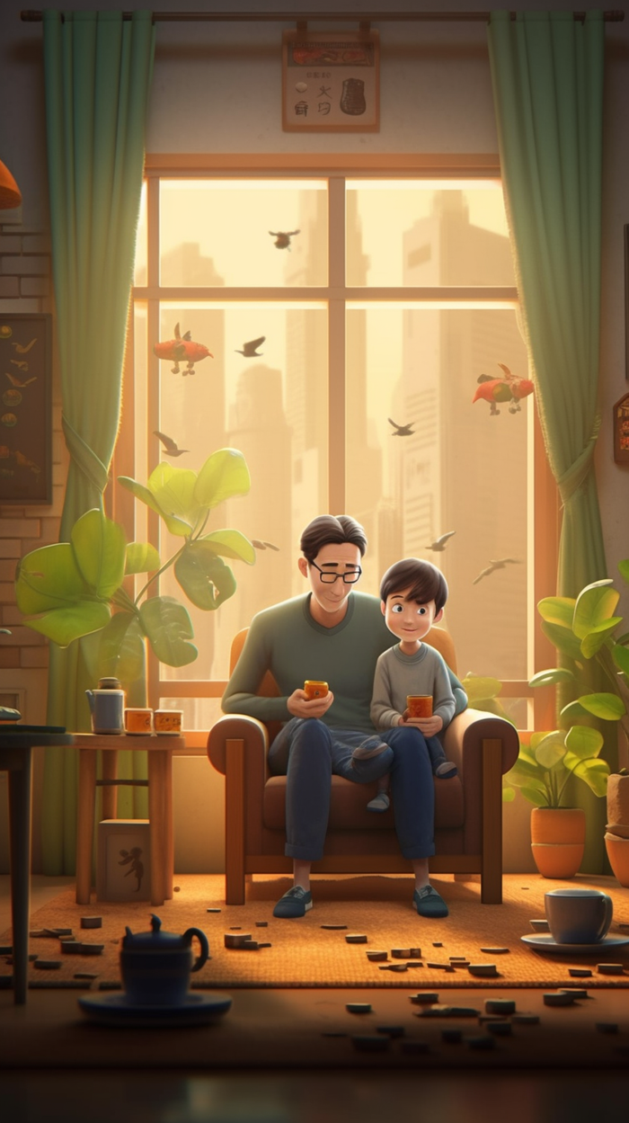 父亲 父亲节 温馨 坚强 爱护 关怀 教育 快乐 幸福 父爱