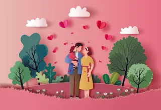 2.14情人节高端大气矢量插画