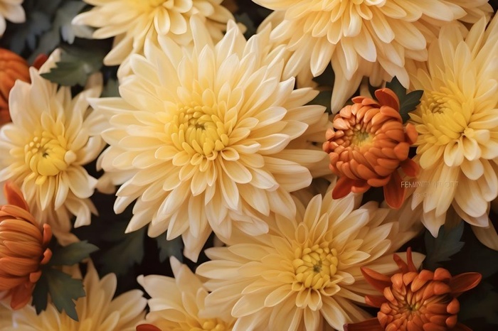 菊花光照摄影图