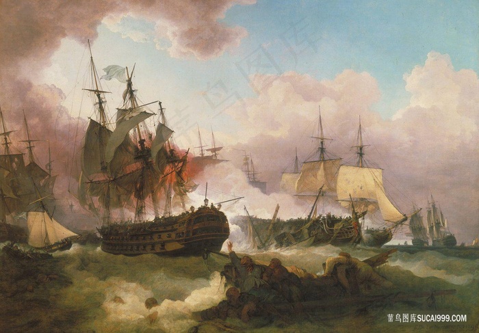 泰特油画海景船风景画