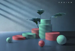 光影质感时尚电商产品场景分层背景