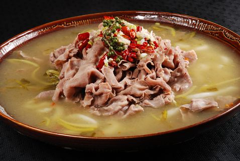 川菜湘菜高清菜谱 酸菜疙瘩浸肥牛