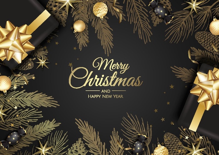 圣诞节圣诞树圣诞老人闪亮装饰电商促销折扣海报