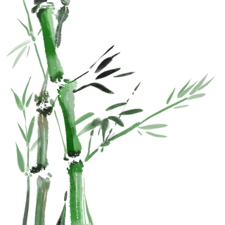 竹子水墨画中国风国画墨水书法竹子画