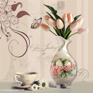 欧式花朵装饰画