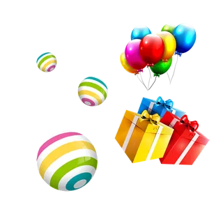 礼包气球卡通