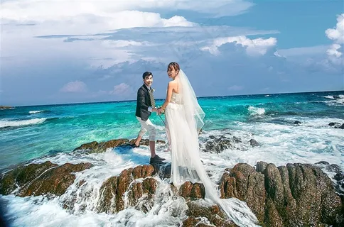 浪漫恋人海边婚纱摄影 浪漫恋人海边婚纱摄影