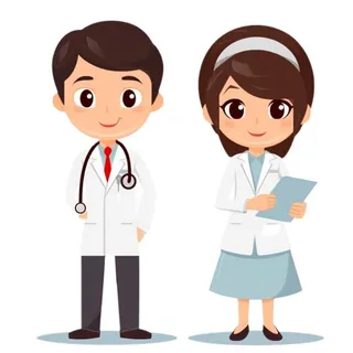 医生护士人物插画花天使免抠