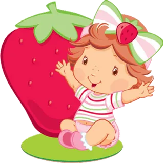 小女孩草莓
