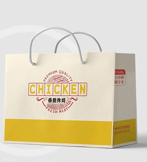 餐饮外卖手提袋包装盒3cdr矢量模版下载