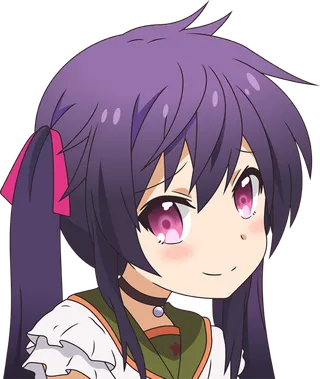 大眼紫色女孩素材卡通简笔人物