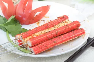 烤蟹棒1元个    5个起