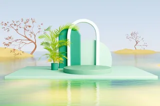 唯美水面展台网红小清新爆款化妆品农产品饮品酒水红酒