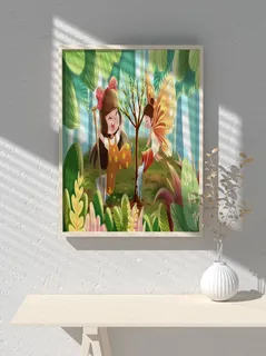 绿色创意公益植树节卡通312保护环境宣传插画