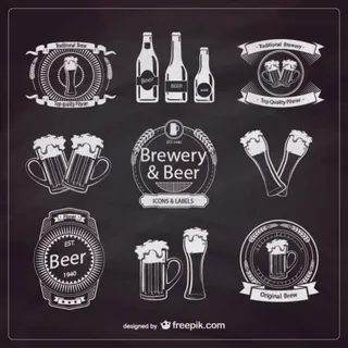 免抠白色啤酒标签