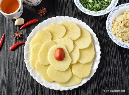 精致素材火锅配菜土豆片