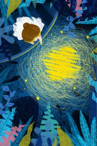 线圈绘画背景艺术PSD素材