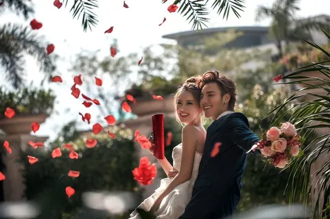 时尚俊男靓女婚纱外拍高清样片