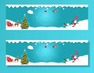 圣诞节老人花雪背景墙