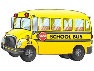 黄色校车卡通简笔画少儿兴趣班