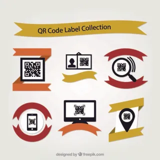 免抠创意三维码标签