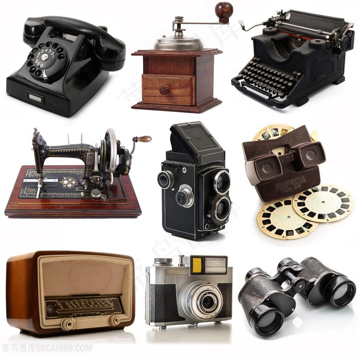 九十年代老式家居用品高清图片