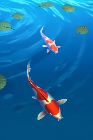 简约蓝色荷叶节气背景