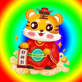 2022虎年财神老虎卡通形象