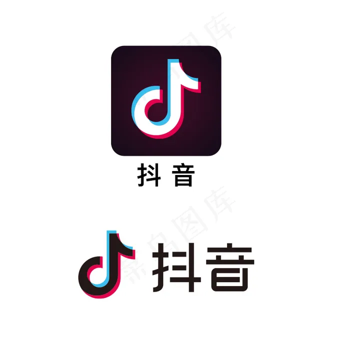 抖音标志LOGO图标VI矢量对象是AIpsd模版下载