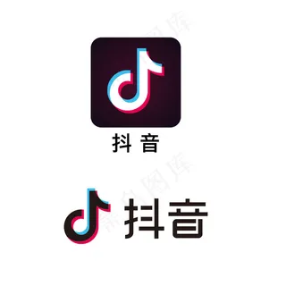抖音标志LOGO图标VI矢量对象是AI