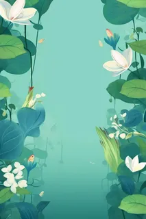 创意清新国风花背景图