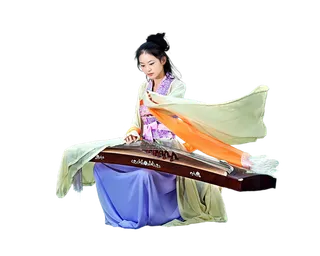 32 (1)免抠元素 免抠摄影 美女 人物 服装 古风 演奏