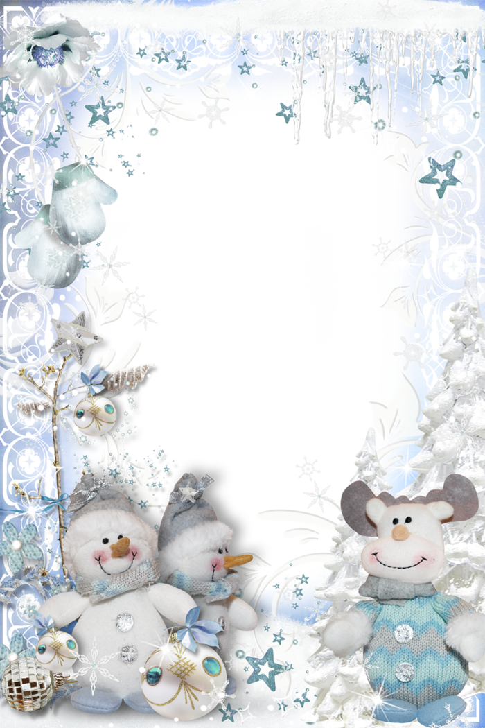 雪人主题边框