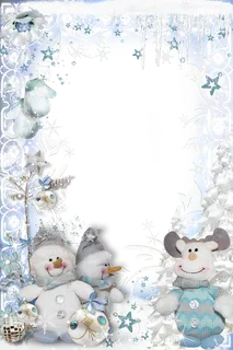 雪人主题边框