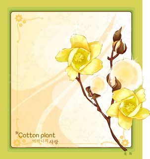 手绘花卉装饰边框背景